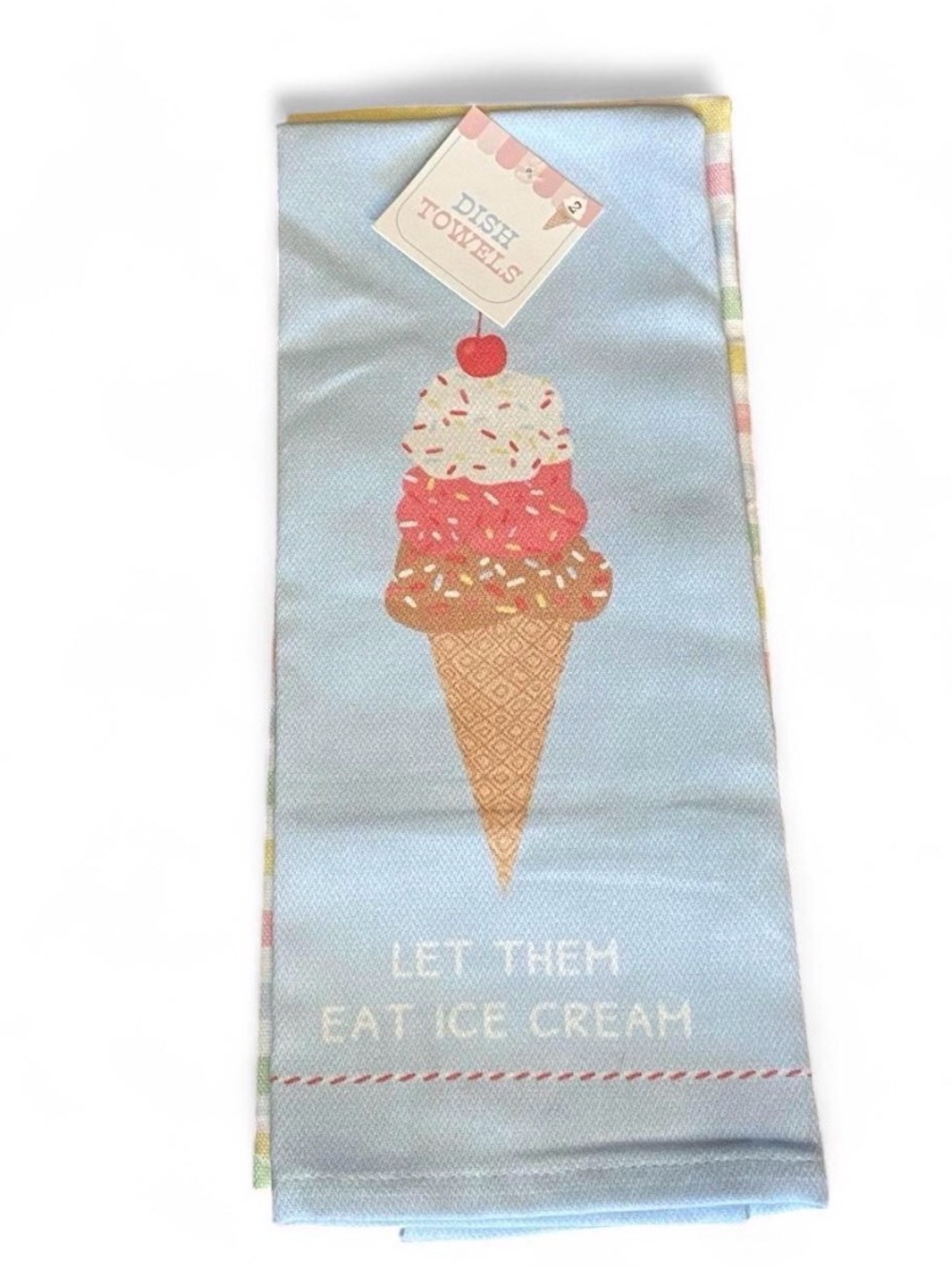 Target Bullseye Ice Cream Kitchen Dish Towels 2-Pack NWT